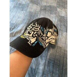Fox Racing Hat Cap Size L XL Flex Fit Embroidered Fox Logo Graffiti Fitted Y2K